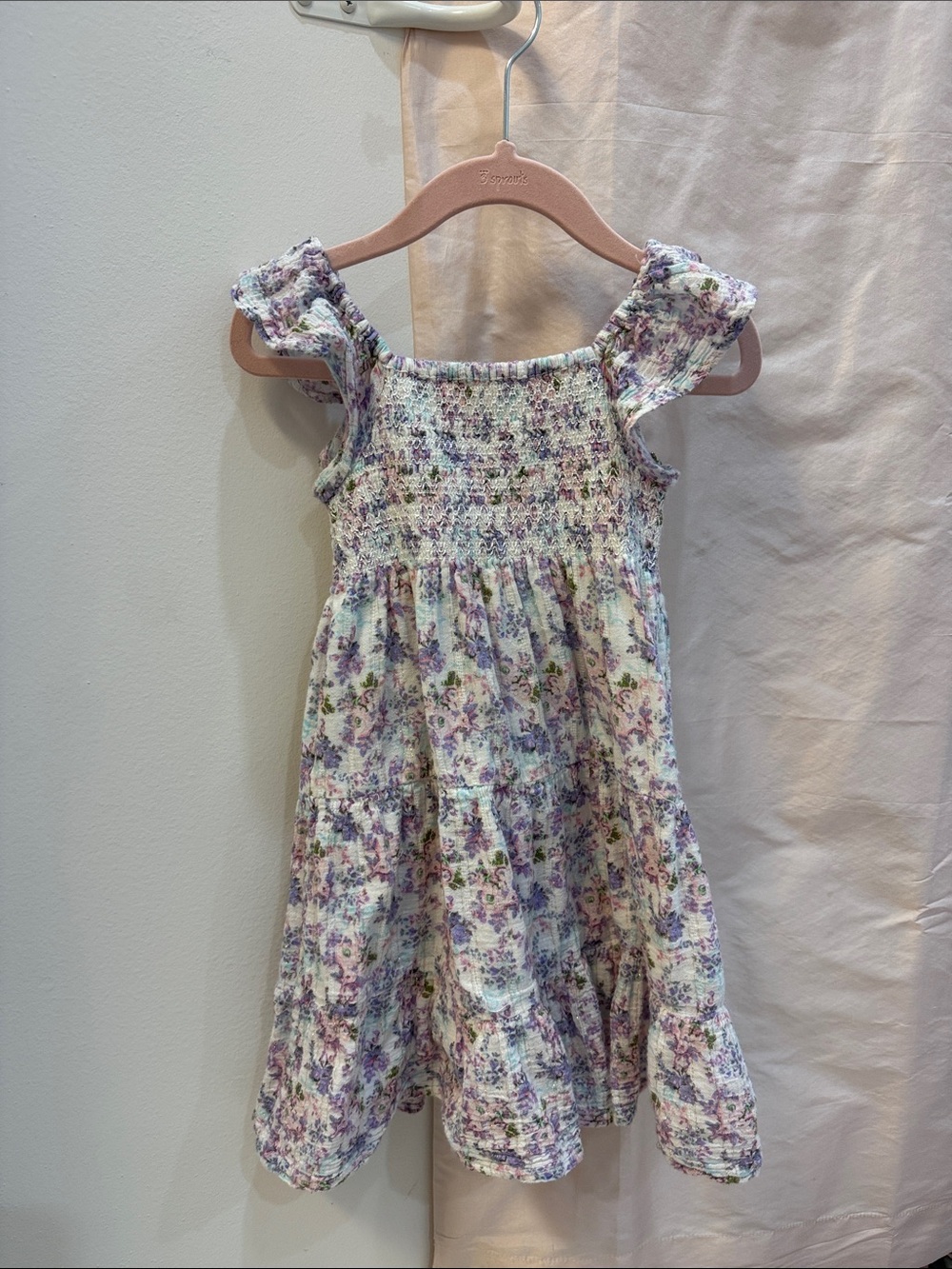 LoveShackFancy Lavender Floral Smocked Sundress